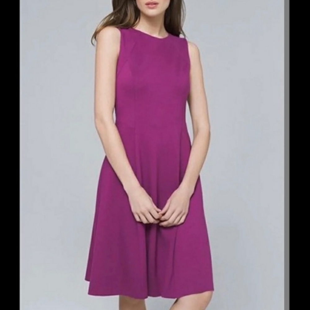 White House Black Market plum sleeveless dress